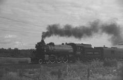 Canadian Pacific locomotive #1201 in motion