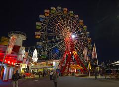 Luna Park Sydney entrance with colorful face archway and towers