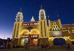 Luna Park Sydney with Ferris wheel and iconic face entrance