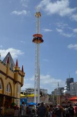 The Hair Raiser drop tower at Luna Park Sydney