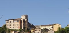 Castello dei Conti de Ceccano viewed from Castel Sindici