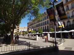 Lateral norte de la plaza de la Merced en Málaga