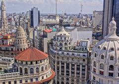 View of domes of Diagonal Norte and Florida from the Güemes Gallery viewpoint