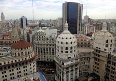 Banco de Boston building and La Equitativa del Plata from Galería Güemes in Buenos Aires, Argentina