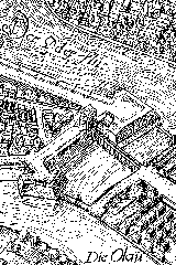 Historical map fragment of Wrocław from 1591 by Georgius Hayer