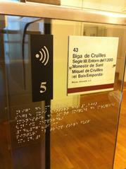 Museu d'Art de Girona - Biga de Cruïlles signage