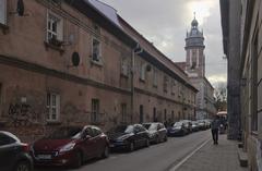 Kraków Old Town street view with historical buildings