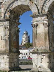 Arc de Germanicus and St. Peter's Cathedral in Saintes, France