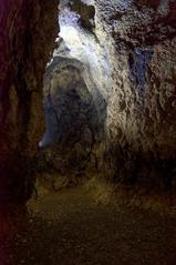 Inside view of Nietoperzowa Cave with rock formations