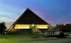 Autobahnkirche St. Christophorus Baden-Baden at night