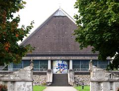 Road church in Baden-Baden with main approach through acer avenue and Abraham's gate