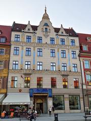 Rynek main square in Wroclaw with historical buildings