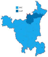 Haryana 2024 INDIA seat share chart