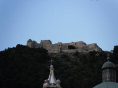 Arechi Castle viewed from Villa Comunale in Salerno