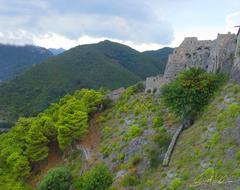 Arechi Castle in Campania, Italy with fortified walls and towers