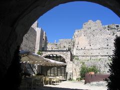 inner court of Arechi Castle in Salerno, Italy