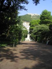 Salerno City Garden with Arechi Castle in the background