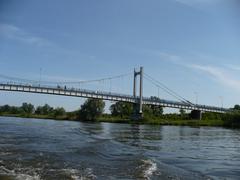 Kladka Zwirzyniecka near Wroclaw Zoo over the river Odra