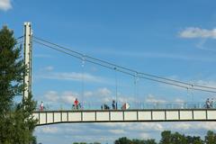 Wrocław Kładka Zwierzyniecka pedestrian bridge over Odra River