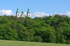 Towers of the Camaldolese Church of the Assumption in Kraków over the Wolski Forest