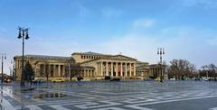 View of the Kunstmuseum from the Millennium Monument at Heroes' Square in Budapest