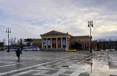 Millennium Monument and Museum of Modern Art in Budapest