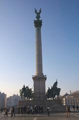 Millennium Monument at the Heroes' Square in Budapest