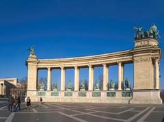 Millennium Monument at Heroes' Square in Budapest