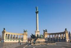 Millennium Monument at Heroes' Square in Budapest