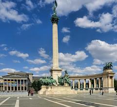 Millennium Monument in Budapest on Heroes' Square