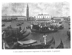 Procession with relics of Saint Gerardo Sagredo before San Giorgio in Venice, 1900