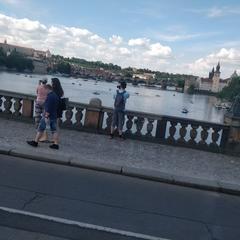 Bridge over the Vltava from tram