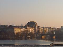 National Theatre and Legii Bridge seen from Charles Bridge in Prague