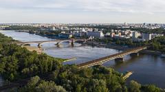 Poniatowskiego Bridge and Średnicowy Bridge, Warsaw, Poland