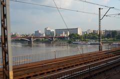 Warsaw city skyline with modern buildings