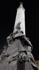 Monument of the Five Days of Milan featuring a lion and an eagle