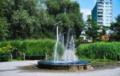 Fountain in Park Zaczarowanej Dorożki in Kraków