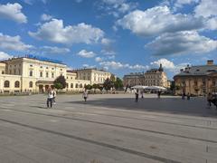 Beautiful day in Krakow with historic architecture