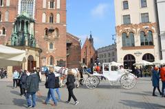 Old Town Market Square in Kraków with historic buildings