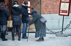 People in the Main Market Square of Cracow