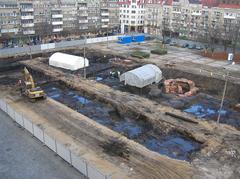 New Market Square in Wrocław with remains of Neptune fountain