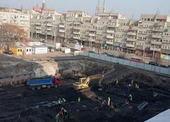 Archaeological and construction work at Wrocław Nowy Targ Square