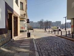 Wrocław, ul. Nożownicza street with intersection at ul. Jodłowa and pl. Nowy Targ