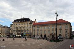 Plac Szczepański in Kraków between św. Tomasza Street and Szczepańska Street