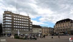 Plac Szczepański in Kraków with historic buildings