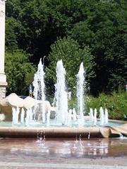 a fountain in a park in Poland