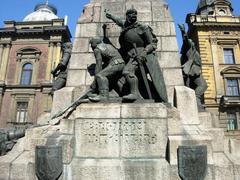 Polish knights on Grunwald Monument in Kraków