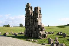 remains of the Grunwald Monument from Krakow relocated to the battlefield