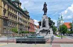 Grunwald Monument and Tomb of the Unknown Soldier in Matejko Square, Kraków