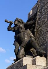 Statues on Grunwald Monument in Kraków